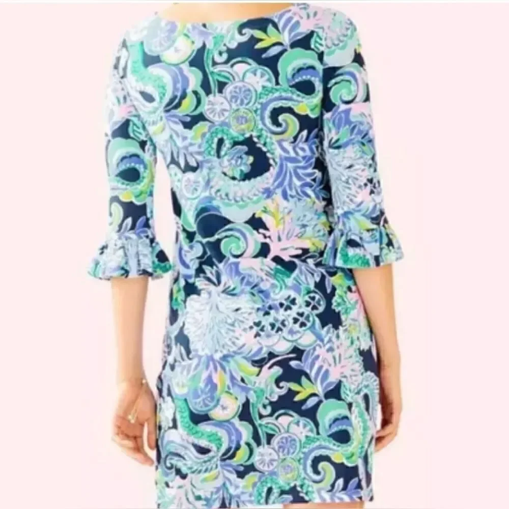 Lilly Pulitzer Sophie Ruffle Dress UPF 50 in Sirens and Spirits | M - Picture 4 of 10